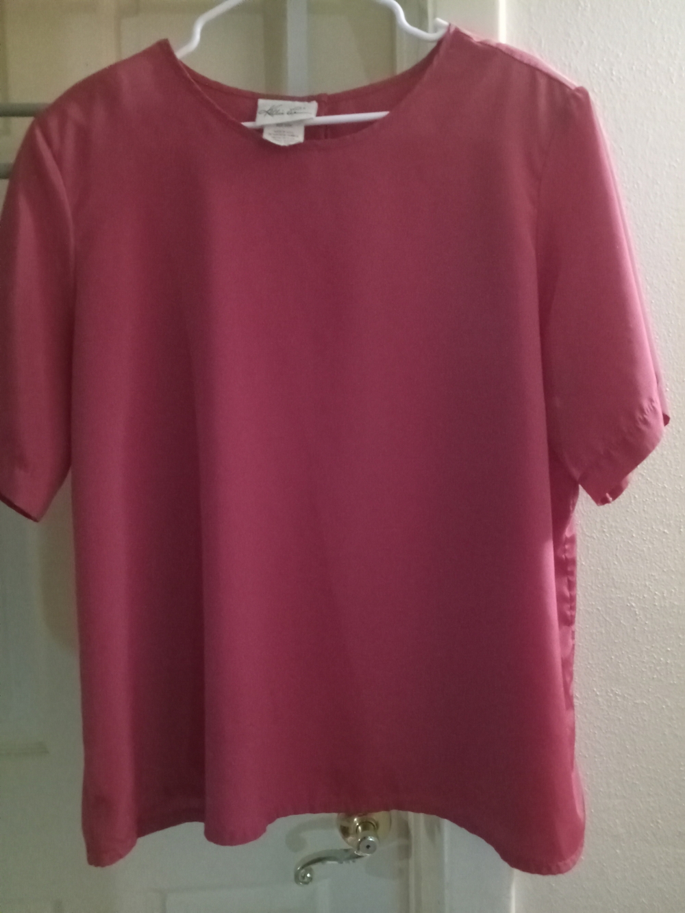 Kathie Lee Collection Short Sleeve Blouse in Dusty Rose